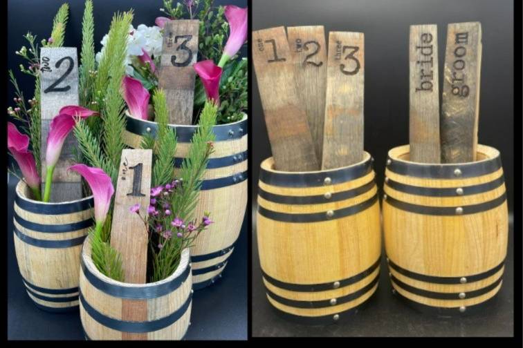 Barrel Stave Table Numbers