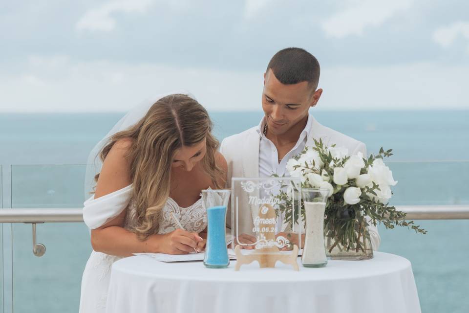 Sand Ceremony - Amare Roof top