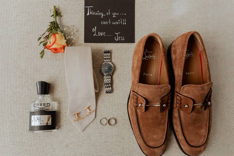 Groom Getting Ready