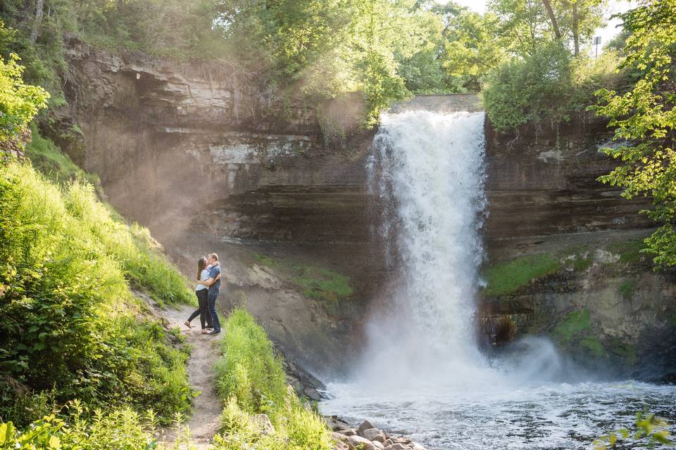Waterfall at Sunset