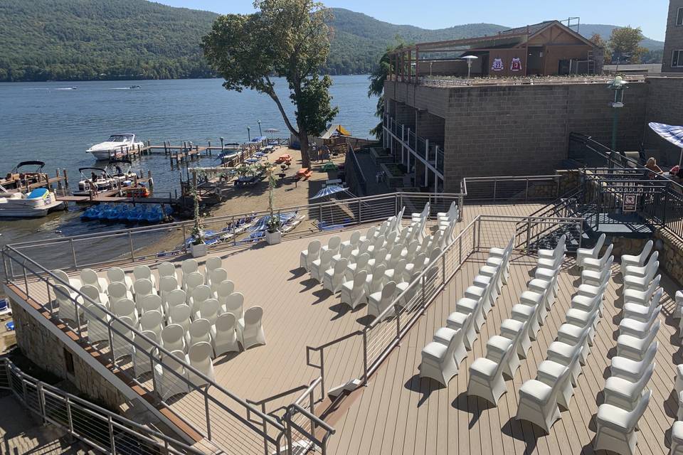 Outdoor ceremony space