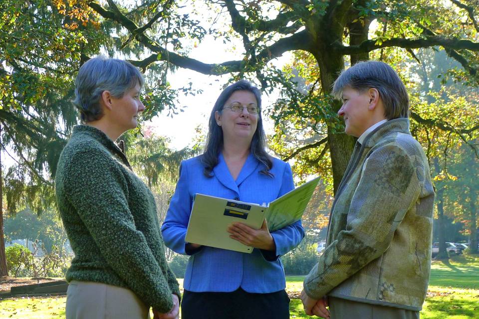 After 32 years together, Lindsey and Gretchen shared their vows and tied the knot, On Oct 20th, 2013, at the lovely Orchards Park in Vancouver, WA surrounded by all of their closest of family and friends!