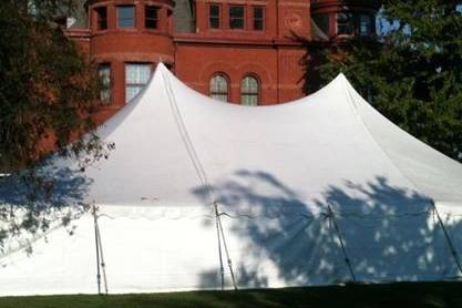 40X60 WHITE POLE TENT WITH WHITE SIDES
