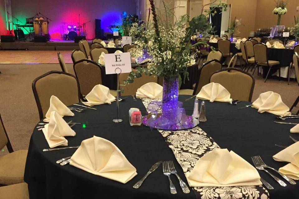 Reception tablescape