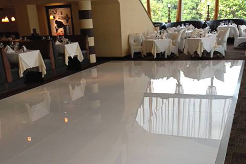 white dance floor