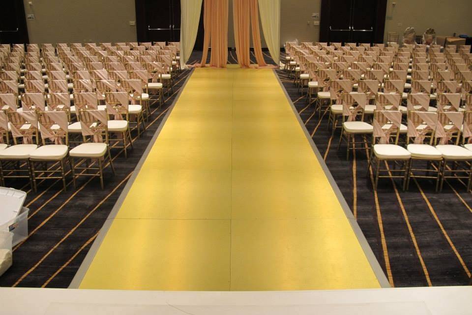 Gold runway floor