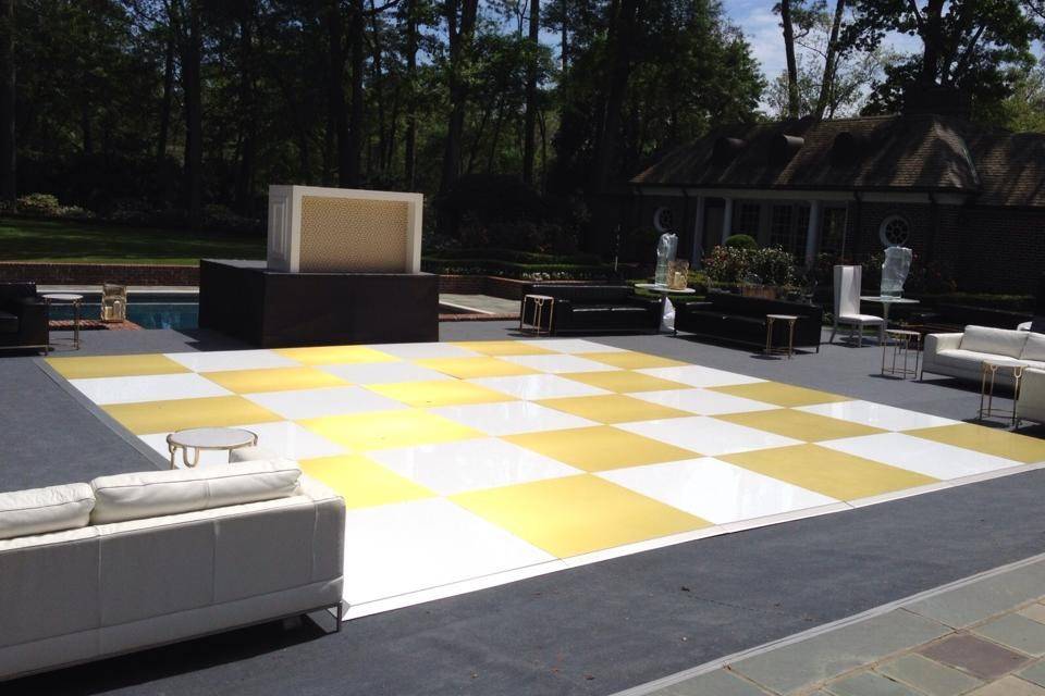White and Gold dance floor