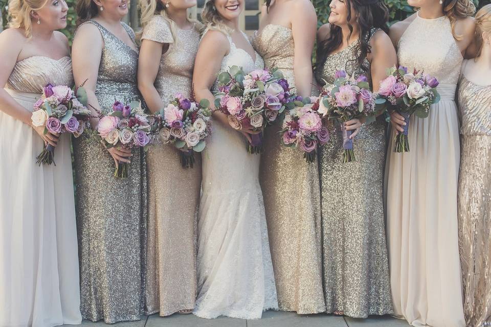 Holding bouquets