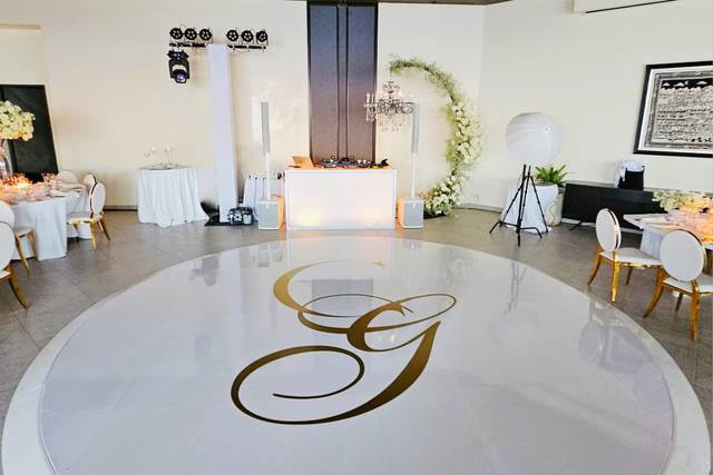 White Rounded Vinyl DanceFloor