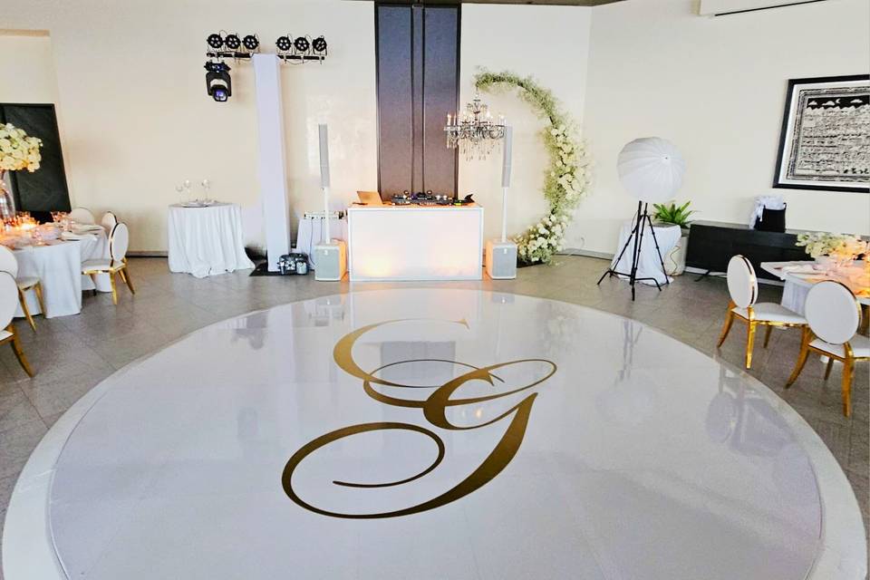 White Rounded Vinyl DanceFloor