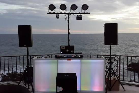Basic lighting and DJ booth