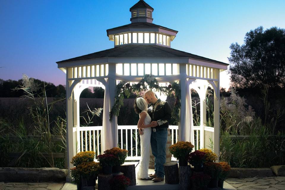 Gazebo at night