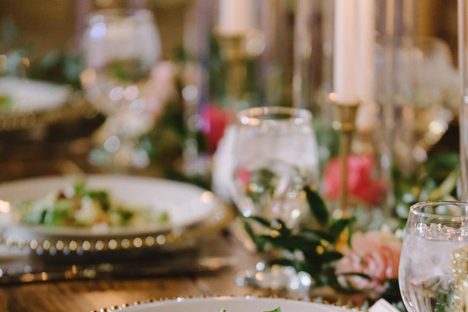 PreSet Salads at Head Table