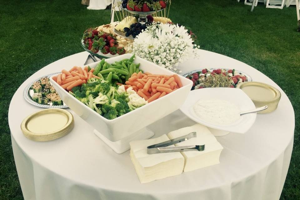 Vegetable Appetizer Display