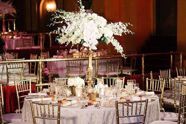 Gold Chiavari chairs