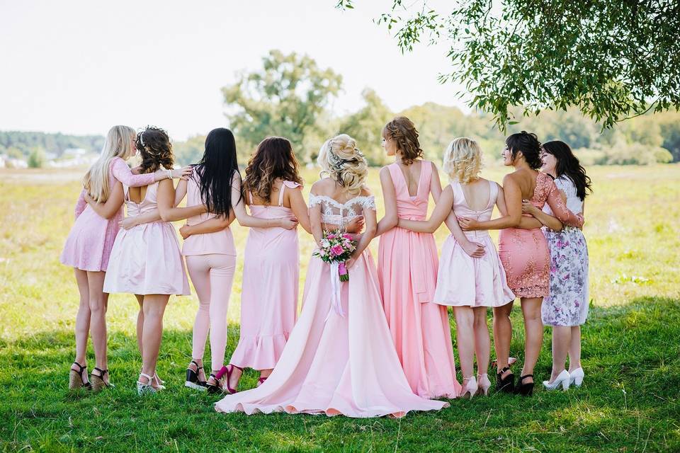 Blushing Bride & Party