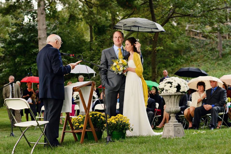 Rain wedding