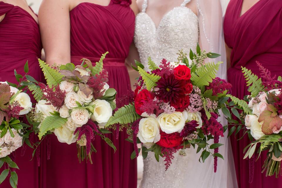 Bride holding her bouquet