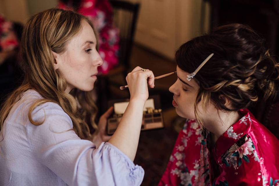 Behind the scenes makeup