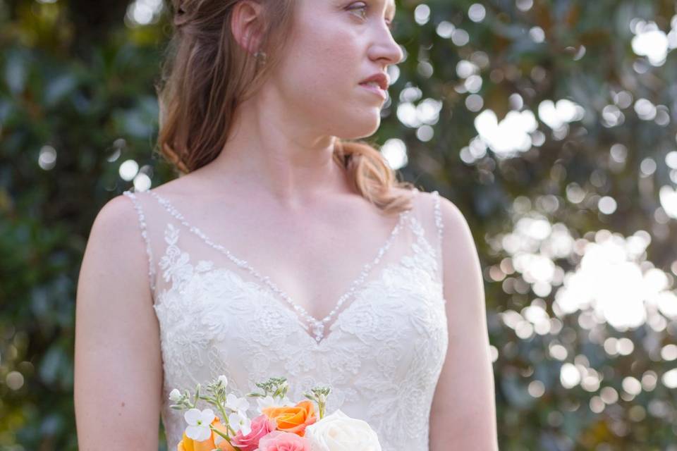 Soft half updo