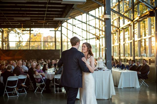 Newlyweds dancing