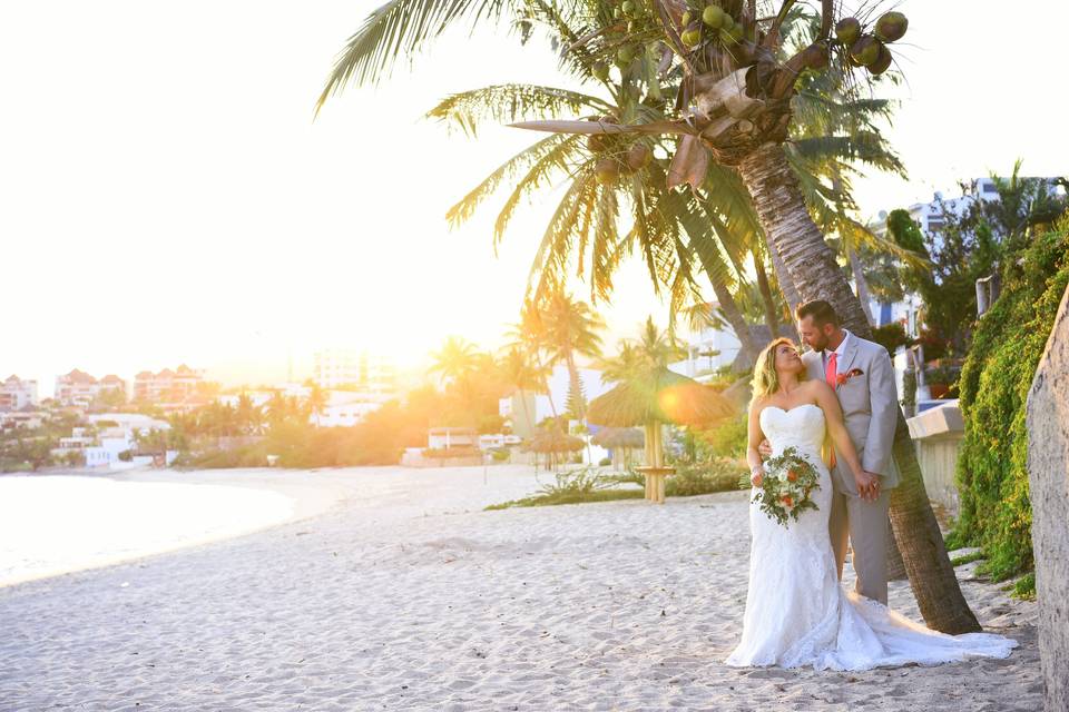 Couple picture at sunset time