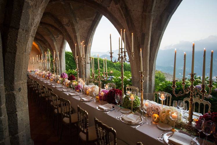 Long table in the crypt