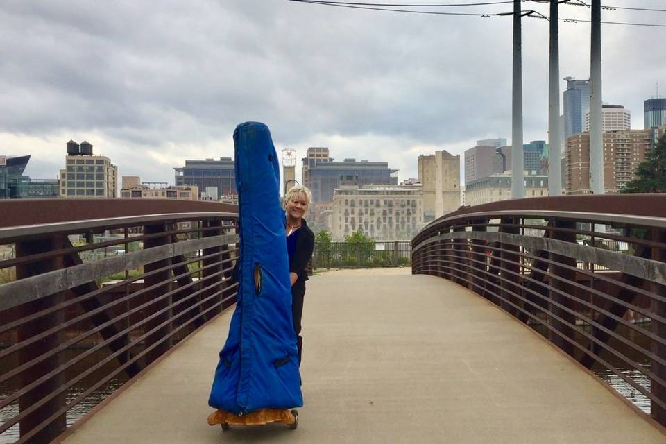 Moving The Harp - Mpls Skyline