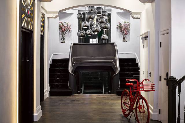 Decor and red bicycle