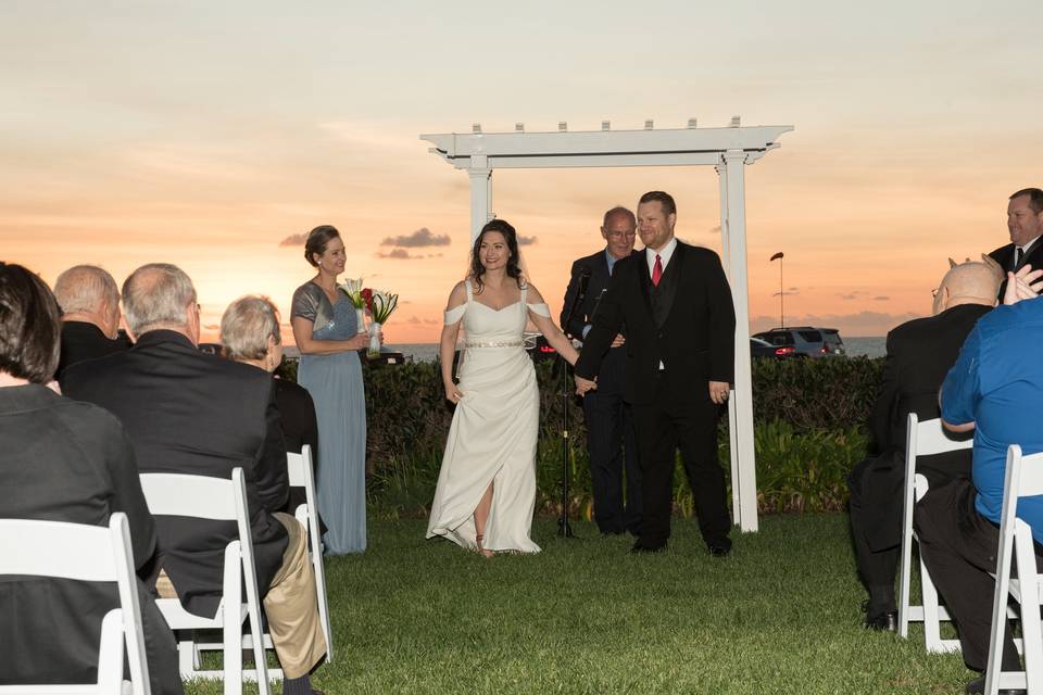 Sunset wedding