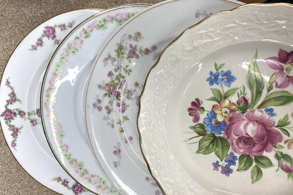 Floral patten on plates