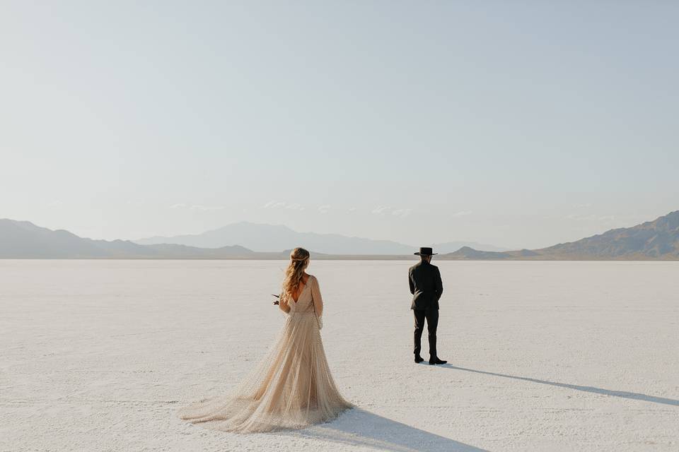 Salt Flats, Utah Elopement