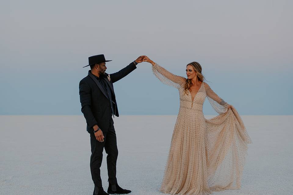 Salt Flats, Utah Elopement