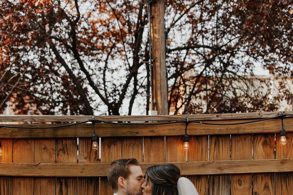 Bride + Groom Backyard Wedding