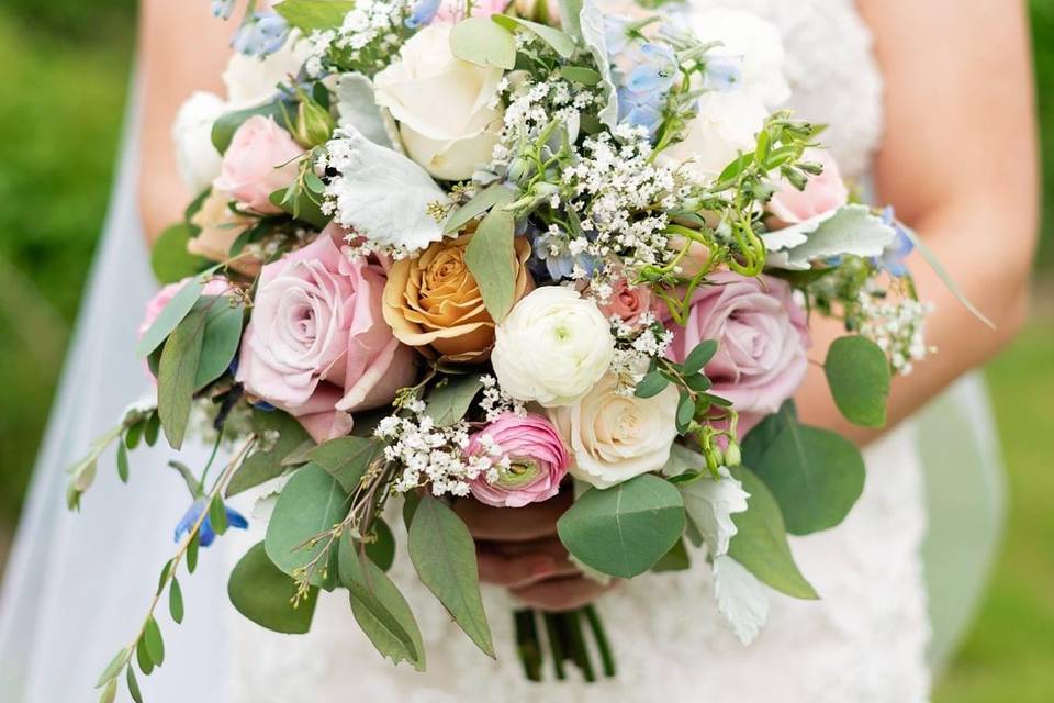 Light Colored Bridal Bouquet