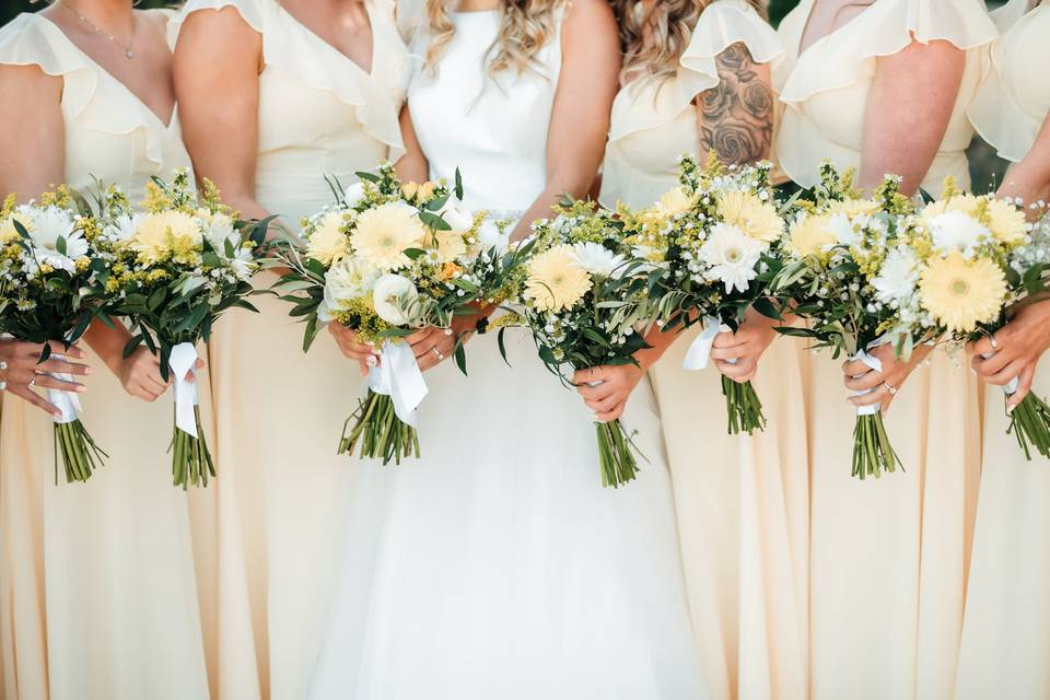 Pale Yellow Bouquets