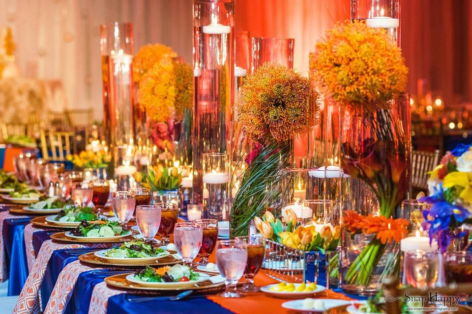 Extravagant table setting