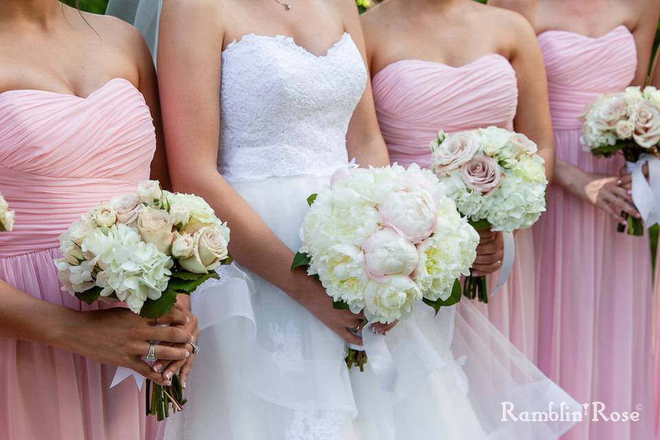 Matching bouquets