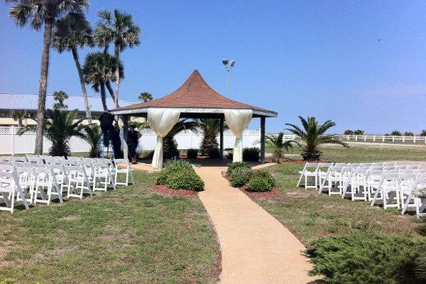 decorated gazebo at NAS Mayport Ocean Breeze Conference Center