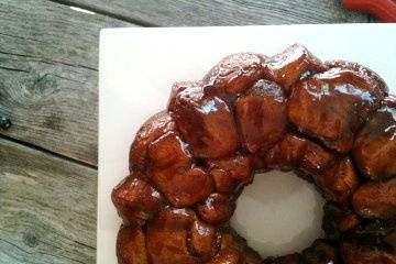 monkey bread with cinnamon and orange sugar.
