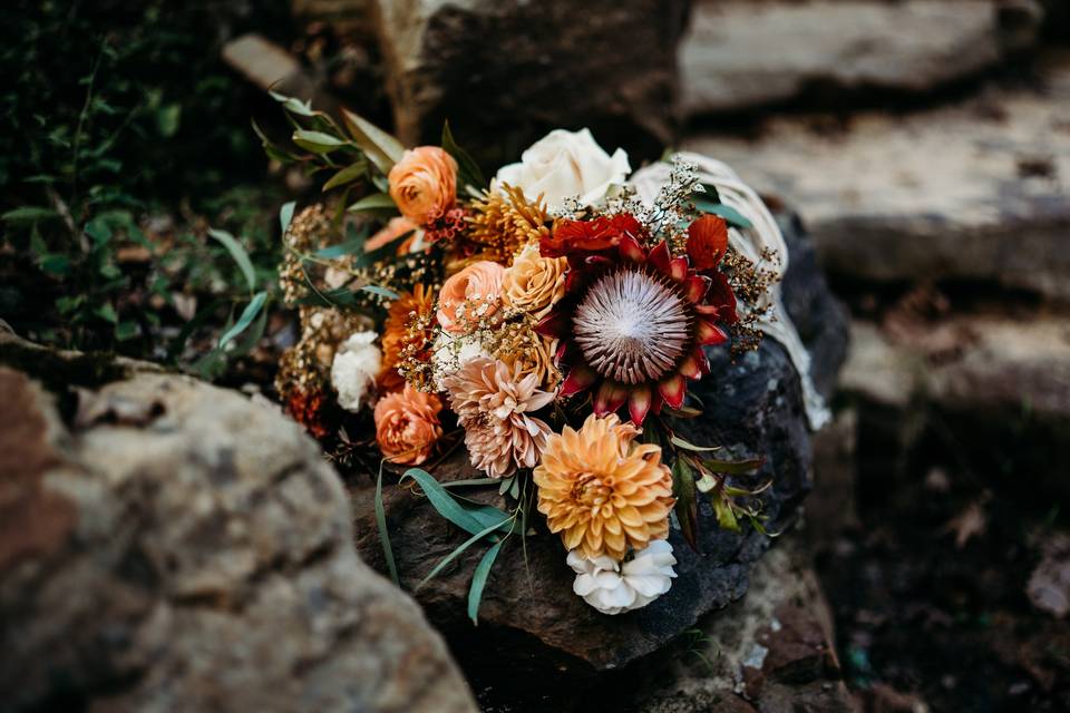 Boho bridal bouquet