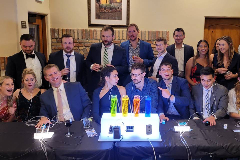 Oxygen bar at a wedding