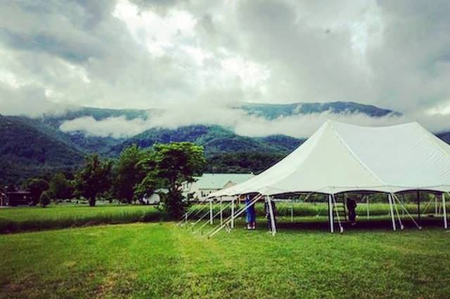 Reception tent