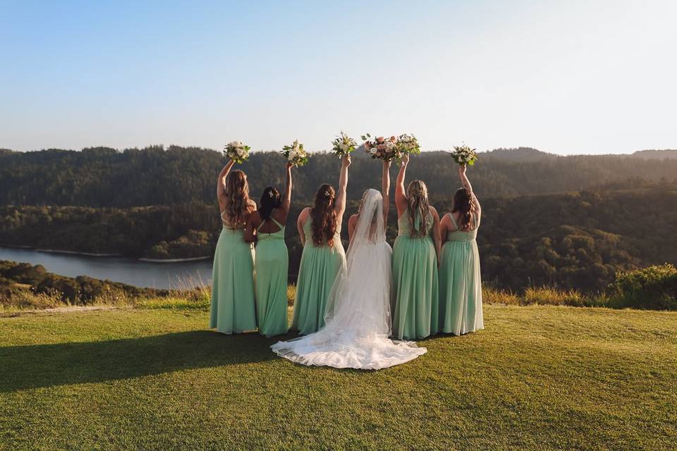 Bride and Bridesmaid