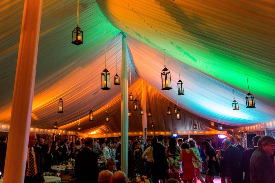 Colorful Tented Reception