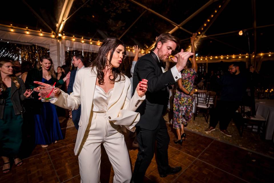 Bride and Groom Dancing