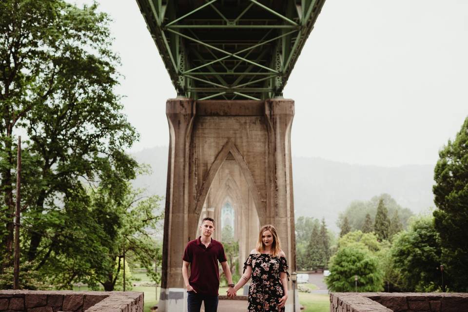 Portland engaged couple