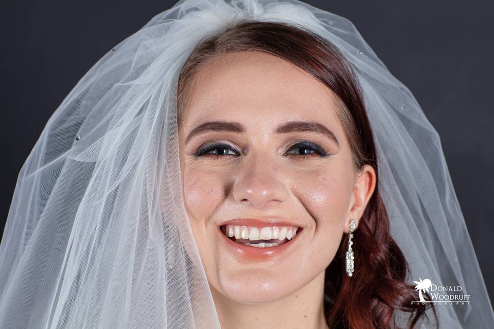 Bride's smile