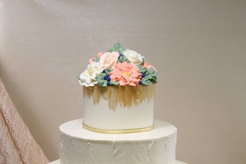 Floral cake topper