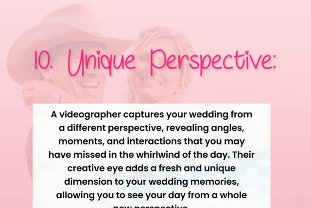 Wedding Videographer Reasons